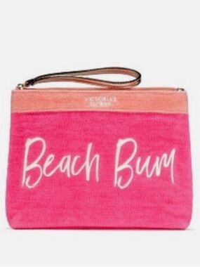 NWT VICTORIA’S SECRET PINK BOMBSHELL 'BEACH BUM' WRISTLET POUCH BIKINI BAG